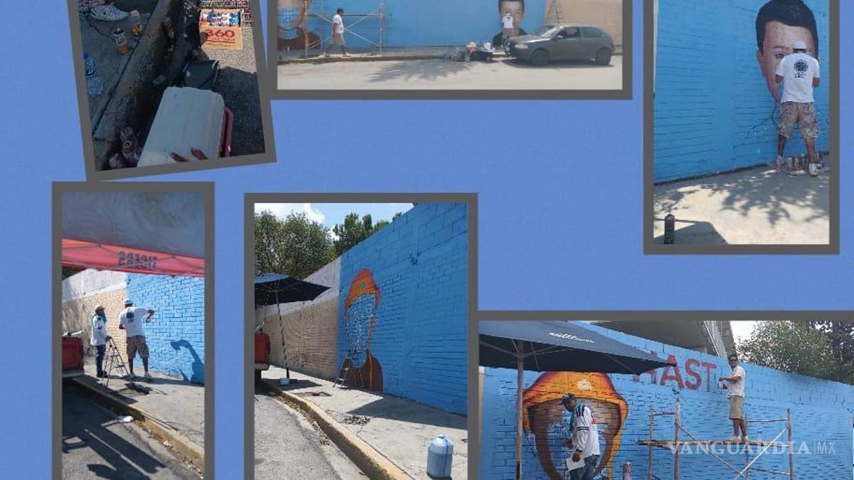 Terminan mural de búsqueda a Johan Gael en Saltillo