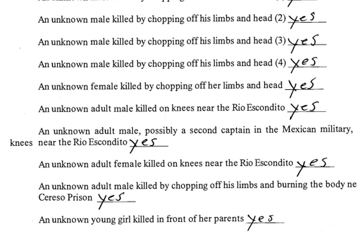 $!Acepta multihomicida matar al menos a 29 en Coahuila: EU