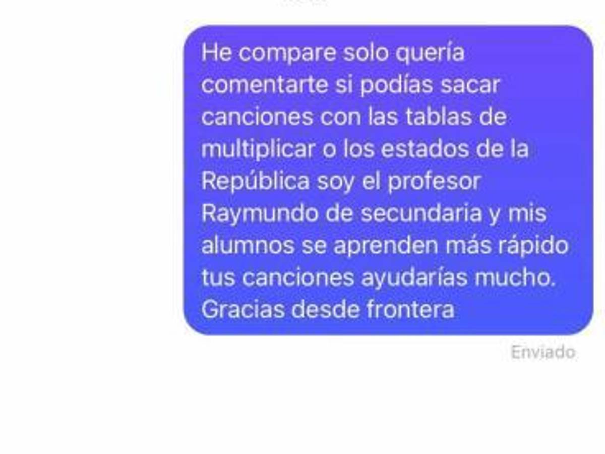 $!“Tuve una reacción, me leyó el mensaje, le dio me encanta y después tuve un mensaje de que pronto se comunicarían conmigo, por lógica creo es el mánager, no creo que sea él ahorita, porque también lo sigo en sus redes sociales y anda de gira en Europa y Estados Unidos”, apuntó el docente.