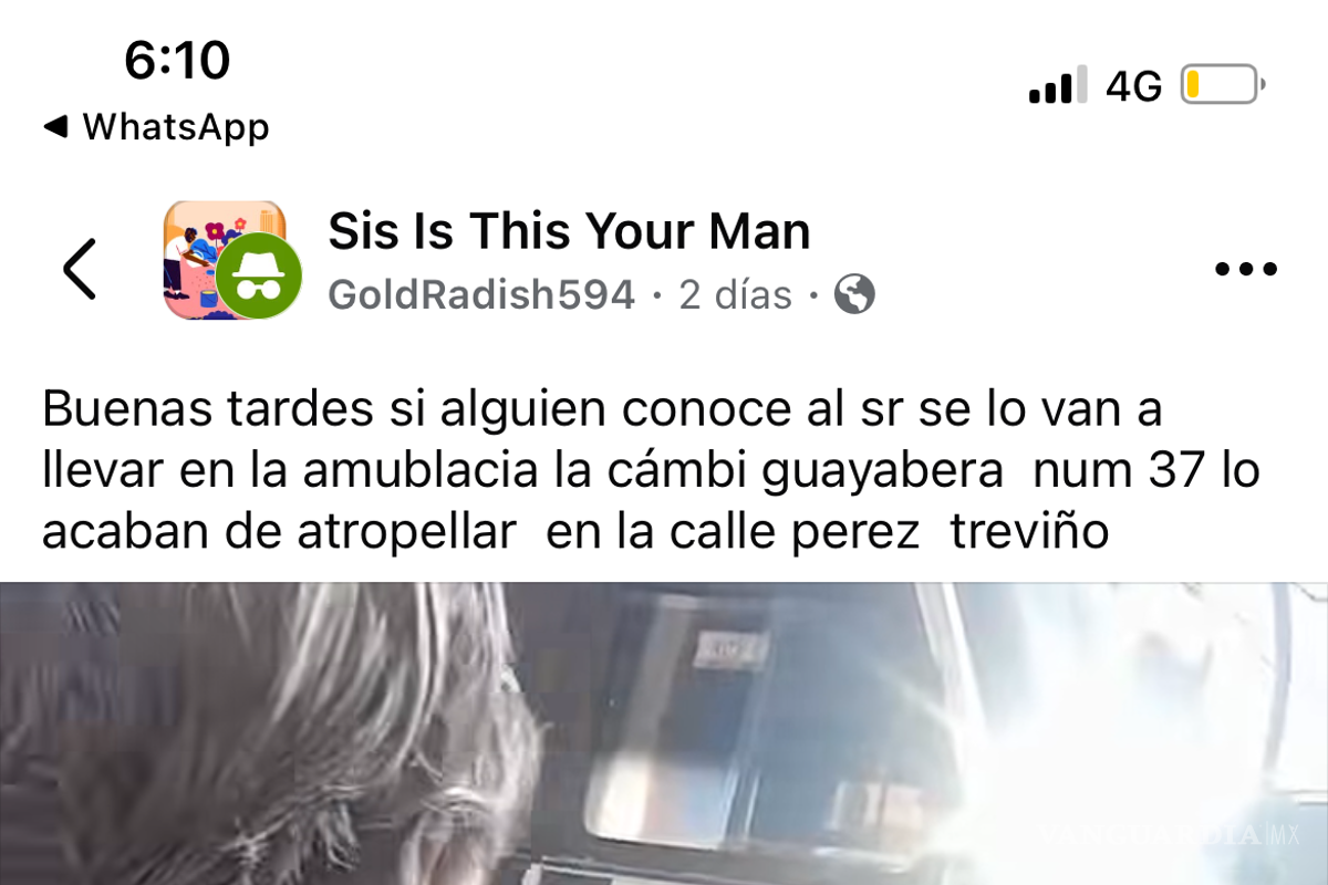 $!En redes sociales ciudadanos buscaron a familiares del hombre arrollado el pasado 15 de noviembre.