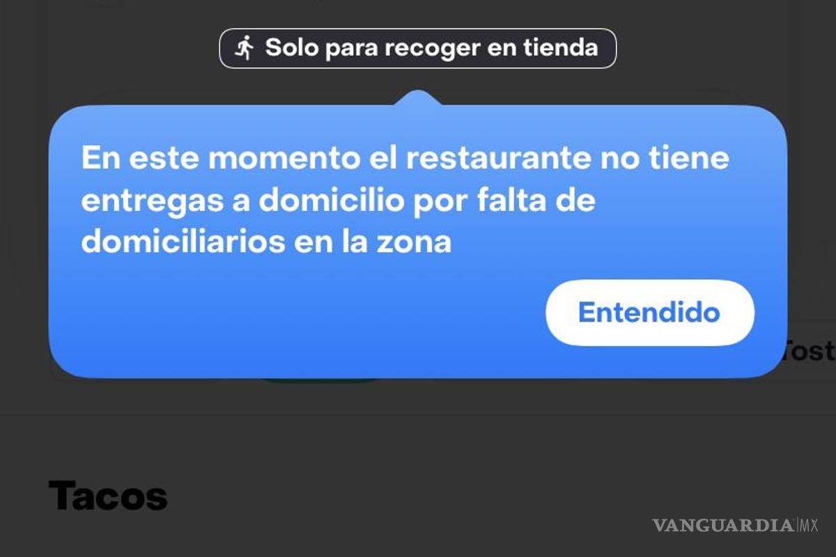 Frío colapsa a Rappi y DiDi Food en Saltillo, por la gran demanda que registraron