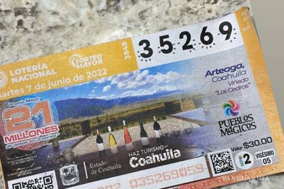 Presente, empresa vitivinícola, Bodega Los Cedros de Arteaga en billete conmemorativo de la Lotería Nacional