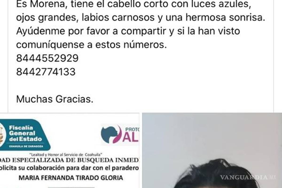 No aparece María Fernanda y desapareció una joven más en Saltillo