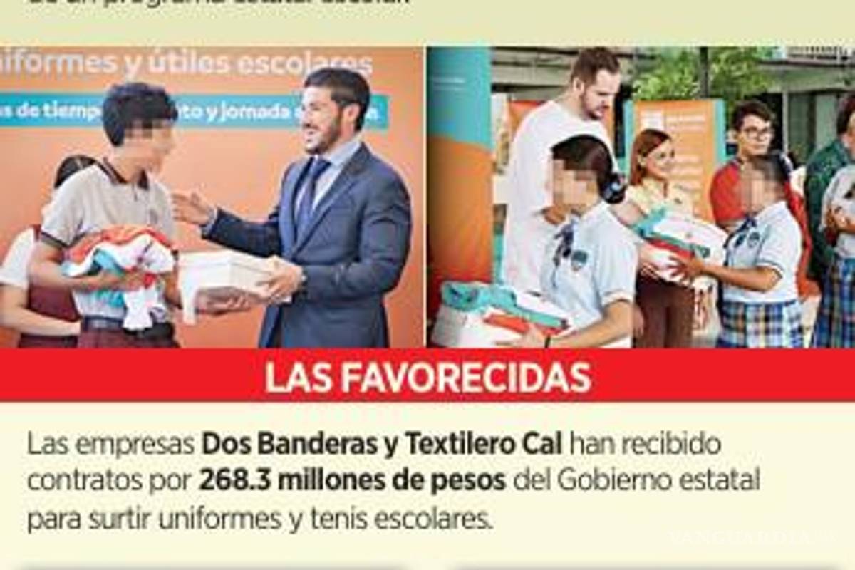 $!Samuel García favorece los negocios de sus amigos con su programa de uniformes y tenis escolares
