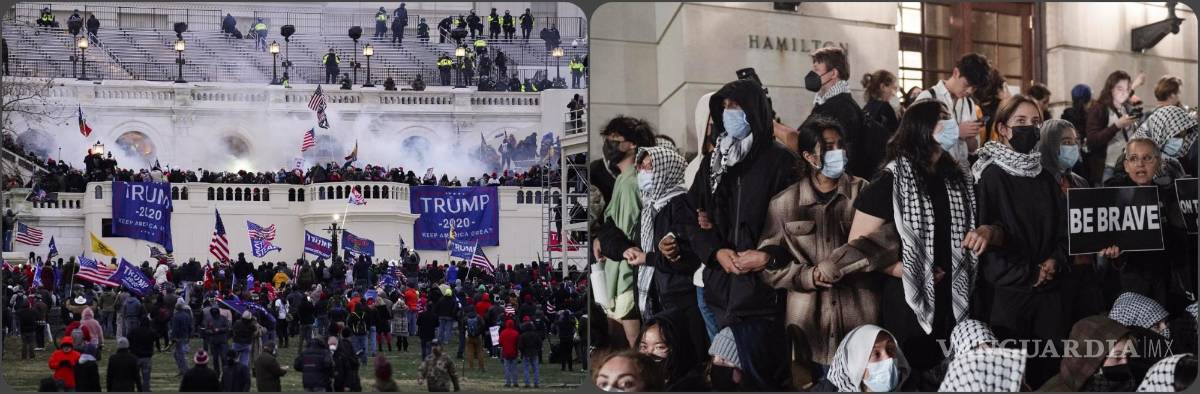 $!”Se apoderaron de un edificio. Me pregunto si lo que les pasará (a los estudiantes) será algo comparable a lo que le pasó a (los participantes) el 6 de enero”, dijo Trump