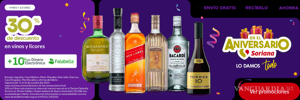 $!¡No te lo pierdas! Soriana pone en promoción su departamento de vinos y licores con el 30% de descuento durante estas fechas