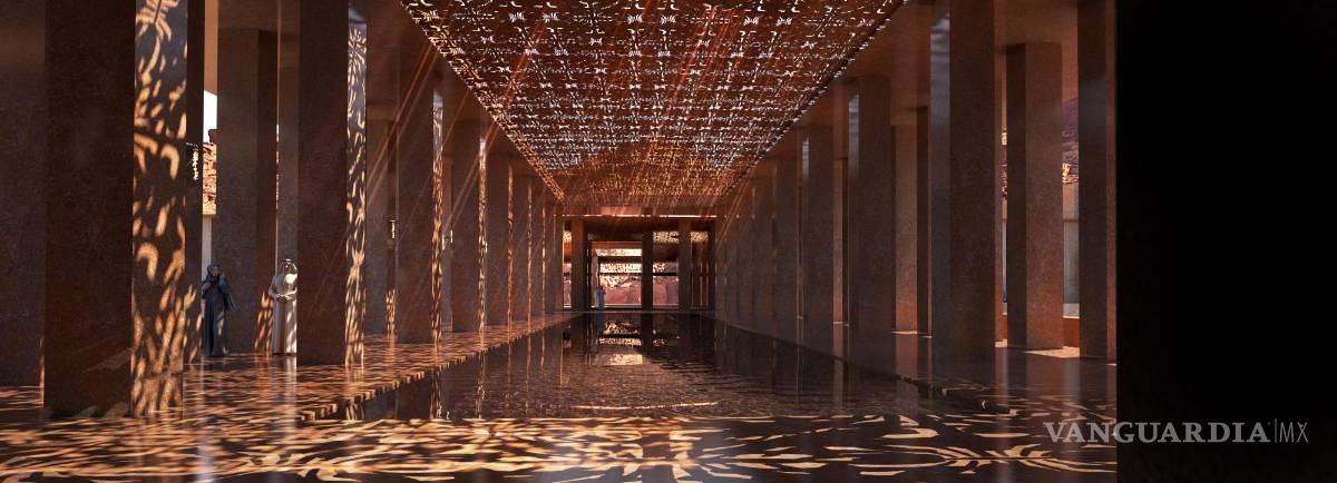 $!Estas representaciones conceptuales muestran la lujosa adopción en el diseño del complejo Sharaan, de los colores, la luz, las formas y los materiales naturales de AlUla. EFE/Omar Goncebat/Ateliers Jean Nouvel (AJN)
