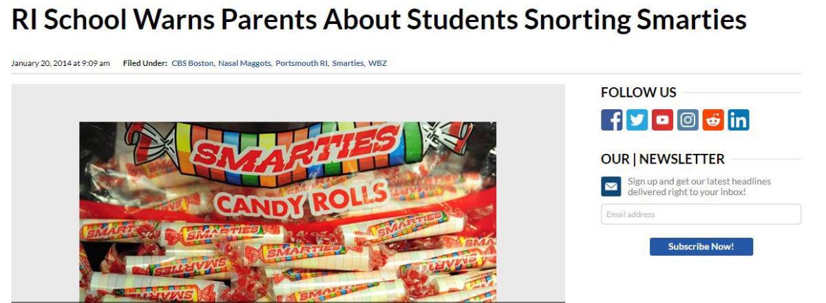 $!En enero de 2014, Yahoo News publicó un artículo sobre que en Rhode Island se habían comenzado a reportar graves casos.