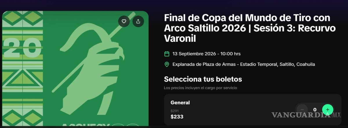 $!Precio al día 26 de agosto del 2026.