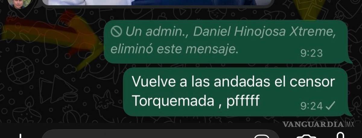$!Este fue uno de los comentarios censurados.