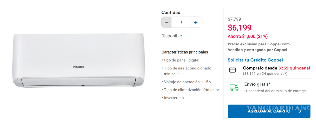 $!Coppel: Estos son los aires acondicionados con los mejores descuentos para enfrentar el calor de la Canícula