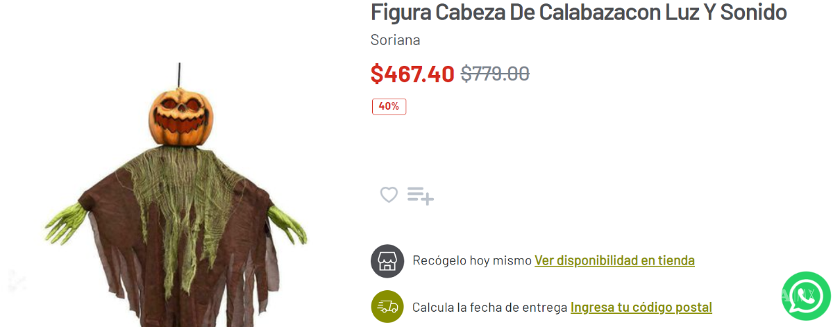 $!¡Todo para Halloween en Soriana! Disfraces, decoraciones y accesorios de Halloween al 40% de descuento