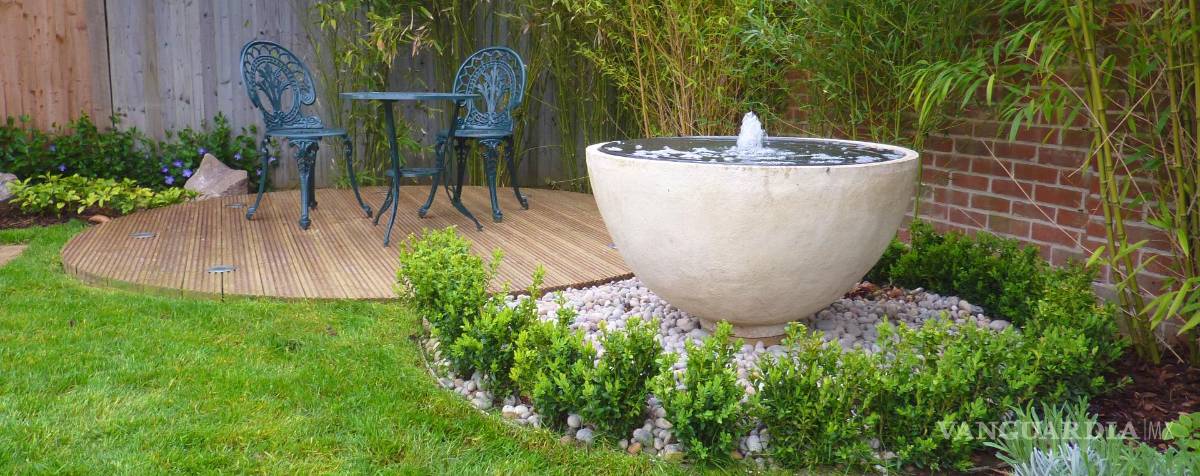 $!Las fuentes aportan paz y refrescan por la presencia del agua.