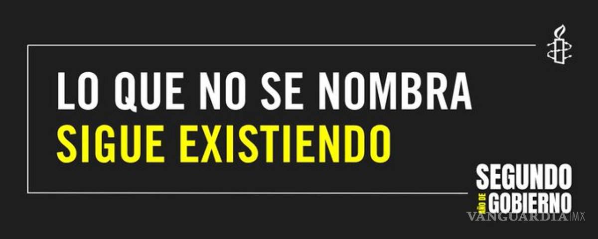 $!Amnistía Internacional criticó que en el segundo informe de Gobierno dela presidenta de México no se abordaran la crisis de las personas desaparecidas.