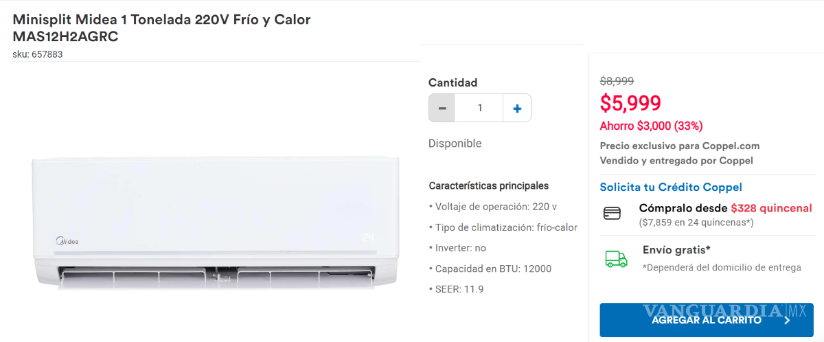 $!Coppel: Estos son los aires acondicionados con los mejores descuentos para enfrentar el calor de la Canícula