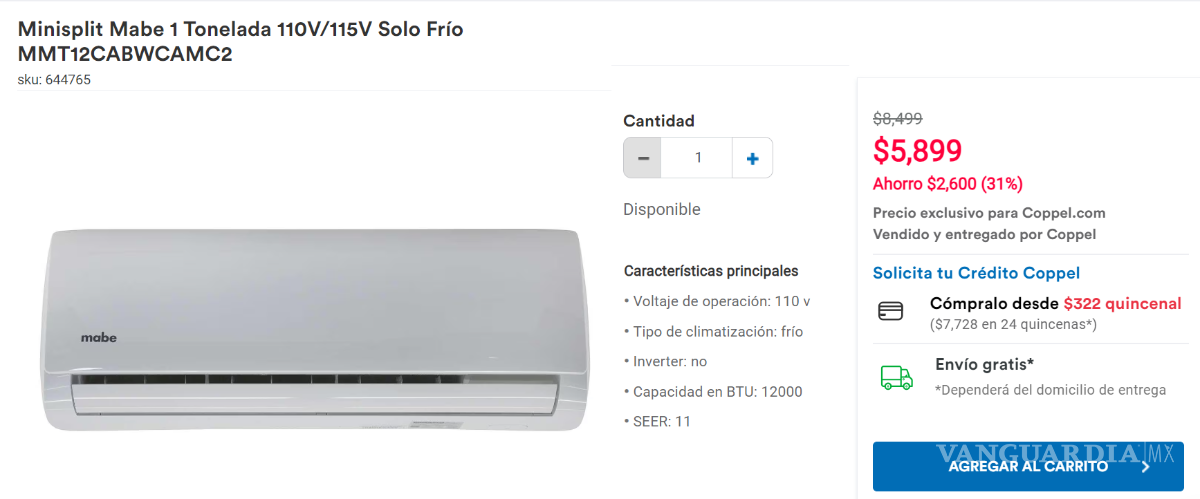 $!Coppel: Estos son los aires acondicionados con los mejores descuentos para enfrentar el calor de la Canícula