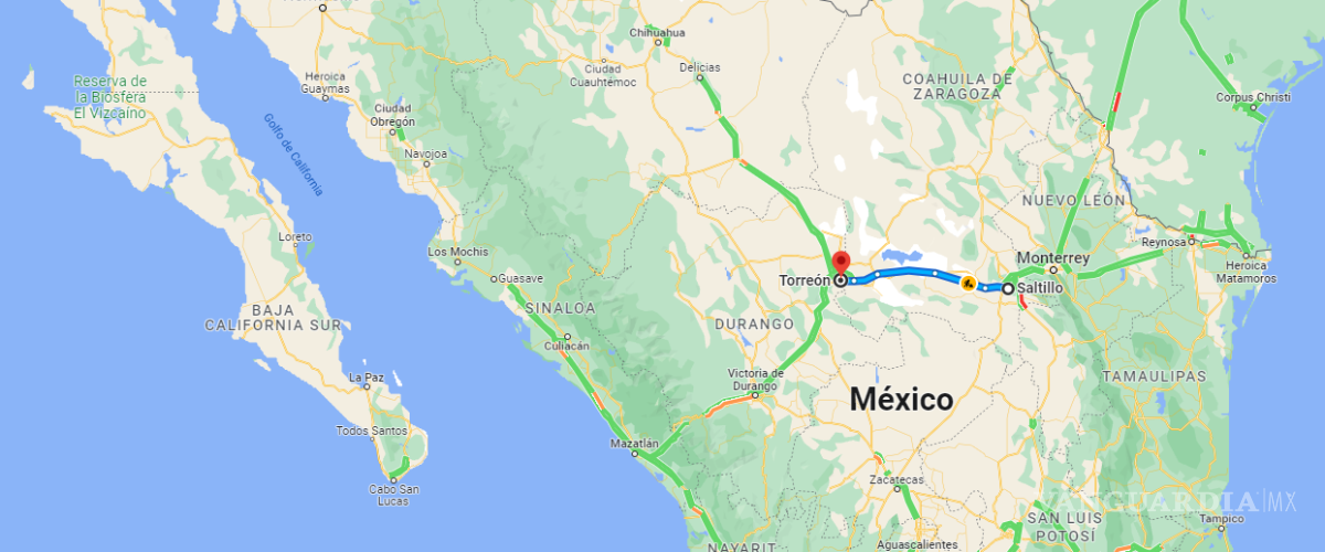 $!Distancia de Saltillo a Torreón