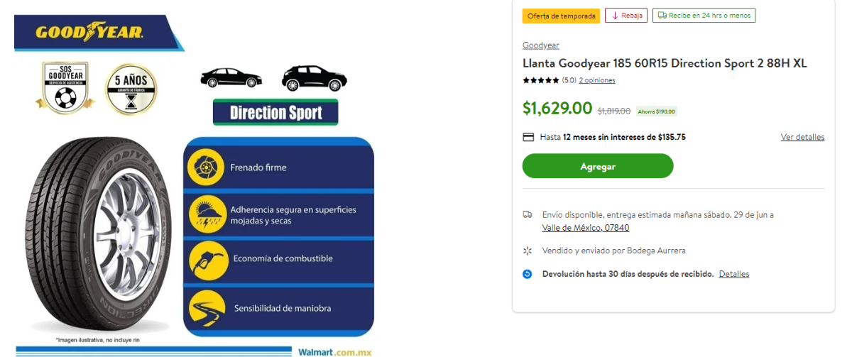 $!Goodyear, Continental, Yokohama... Estas son las mejores promociones de llantas que tiene Bodega Aurrera durante ‘El Gran Remate’