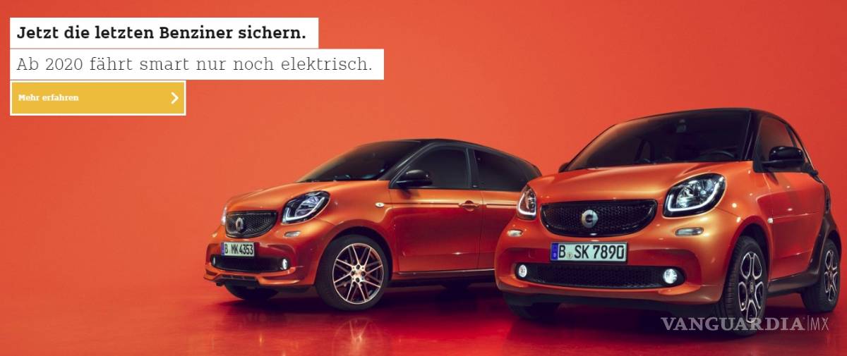 $!Smart dejará la gasolina, pone fecha al fin de motores de combustión