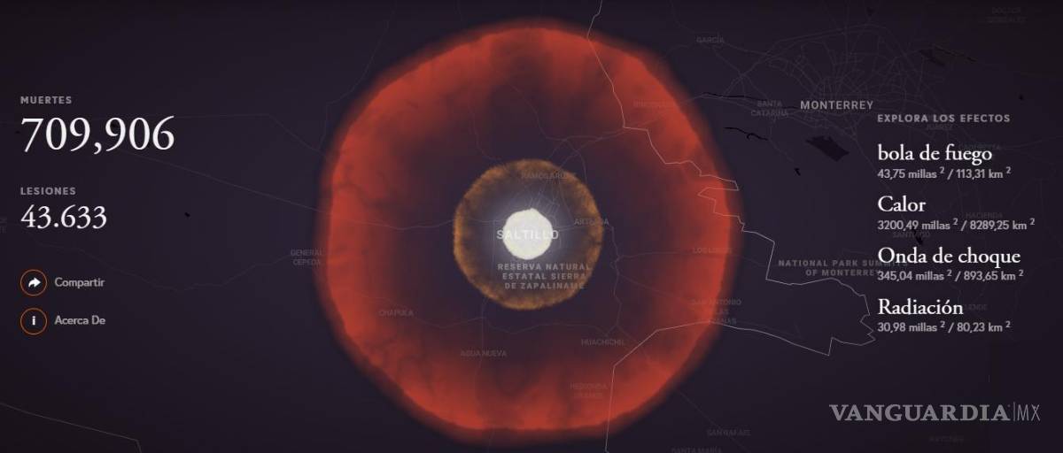$!¿Qué pasaría si una bomba nuclear explotara en tu ciudad?... estos serían los devastadores efectos (Simulador)