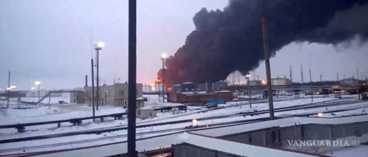 $!Una refinería rusa en la región de Riazán fue objeto de un ataque con drones .