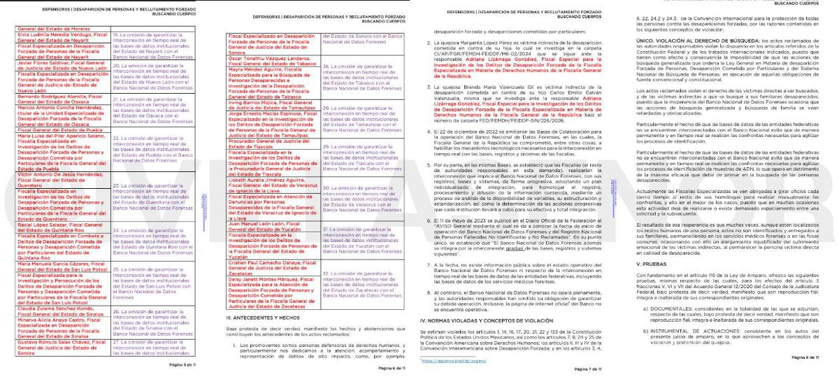 $!Madres buscadoras demandan a Ernestina Godoy, a la FGR y fiscales por fallas en el Banco de Datos Forenses