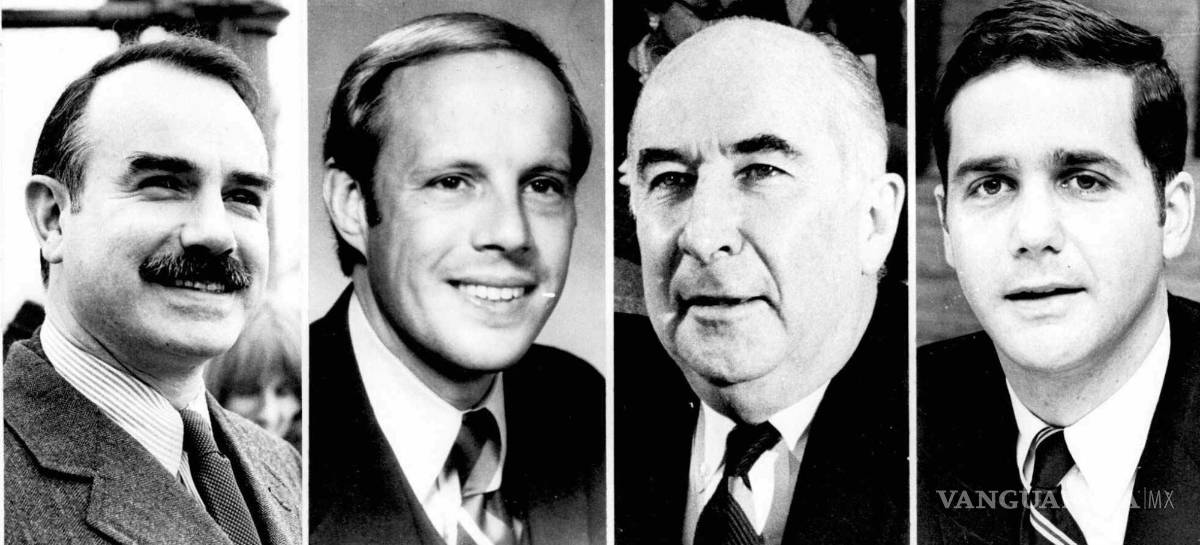 $!Los otros nombres en el Watergate son: G. Gordon Liddy (i), John W. Dean III (c-i), John N. Mitchell(c-d) y Jeb Stuart Magruder (d).