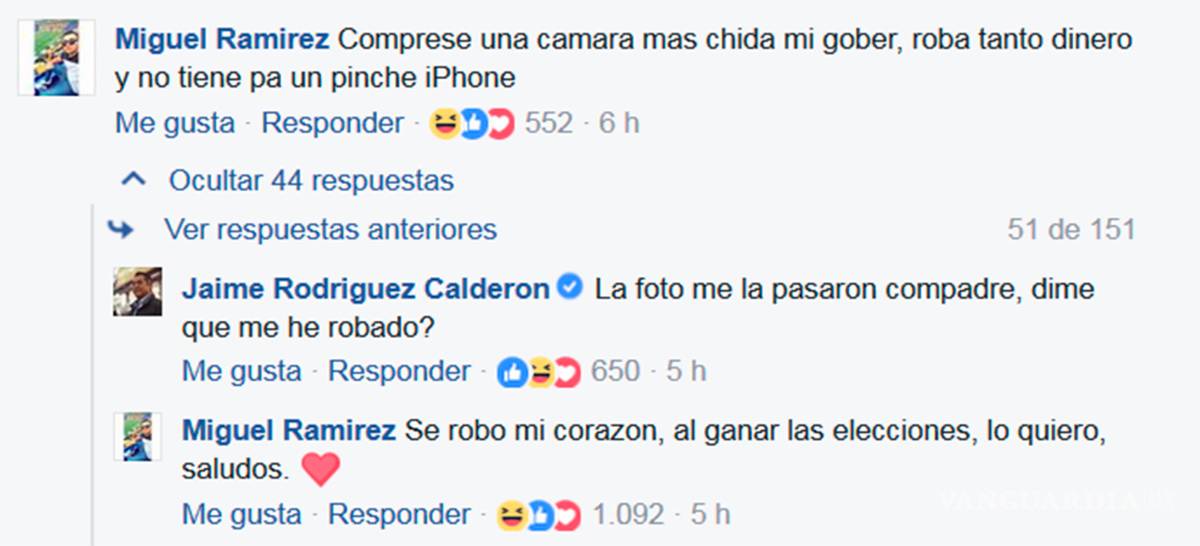 $!"El Bronco" publica fotografía sobre las lluvias en NL y en redes lo tunden