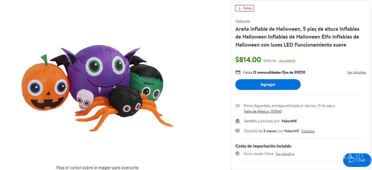 $!Walmart adelanta Halloween con grandes descuentos en decoraciones inflables; estas son las mejores ofertas