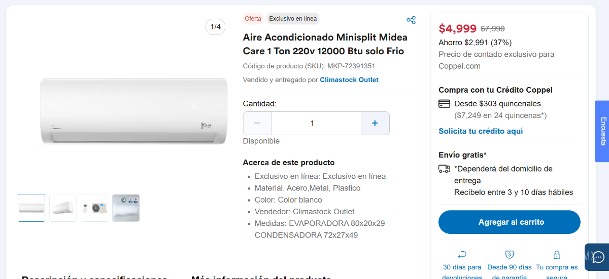 $!Hot Sale: las mejores ofertas en aires acondicionados en Coppel, Walmart y Liverpool; precios y links
