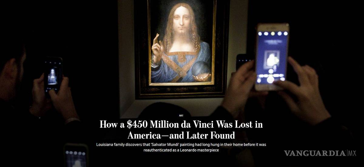 $!La obra "Salvator Mundi" de Leonardo da Vinci estuvo ‘perdida’ en una casa de Estados Unidos