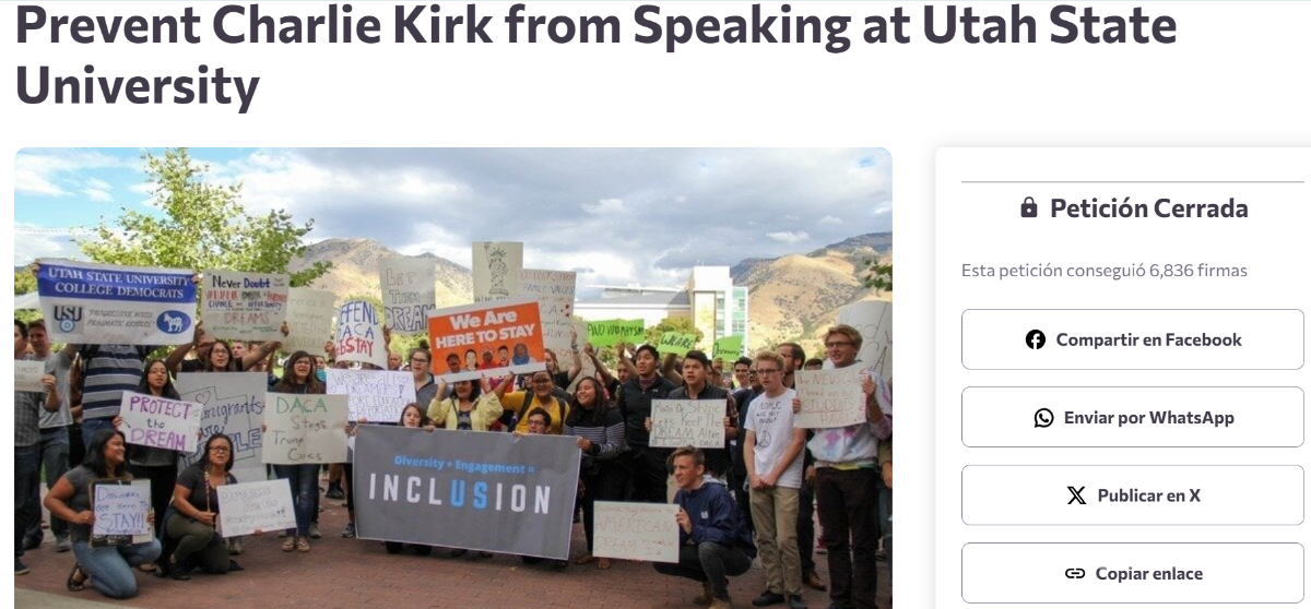 $!Change.org Charlie Kirk