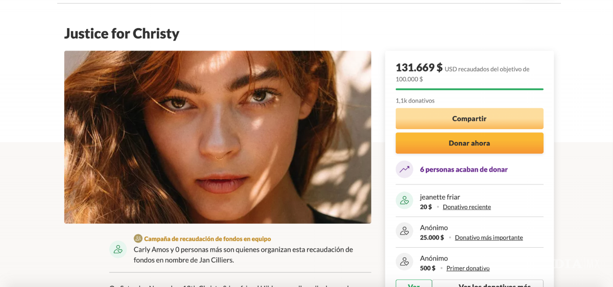 $!Permanece en “condición crítica y está luchando por su vida”, se mencionaba en la página de GoFundMe, en donde la familia y amigos de las jóvenes solicitaban apoyo económico.
