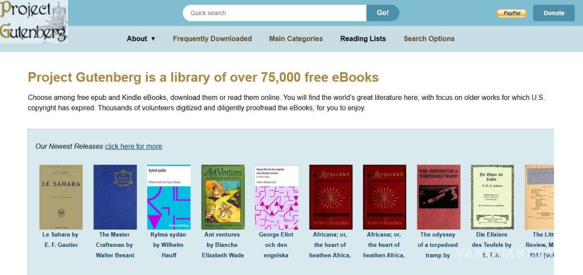 $!Actualmente, cuenta con más de 75 mil eBooks, la mayoría de ellos en inglés.