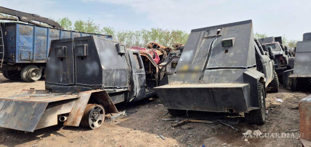 $!Tamaulipas lidera el decomiso, en la foto se aprecian vehículos mosntruo a punto de ser destruidos. FOTO: FGR/CUARTOSCURO.COM