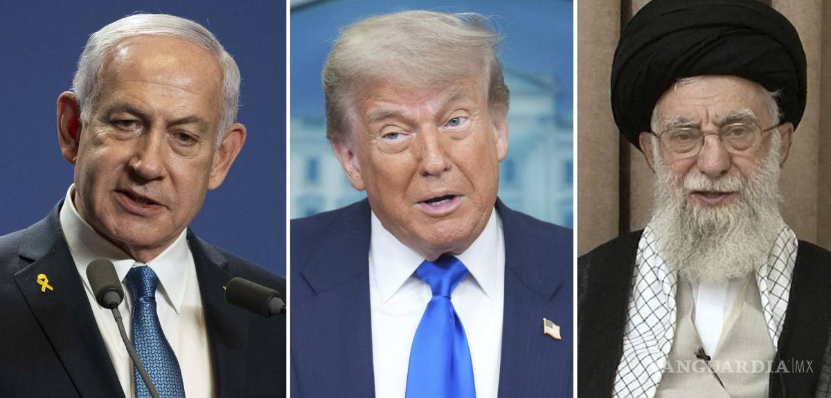 $!El primer ministro israelí, Benjamin Netanyahu, el presidente Donald Trump y el ayatolá Ali Khamenei. Trump anunció el acuerdo de paz entre israel e Irán.