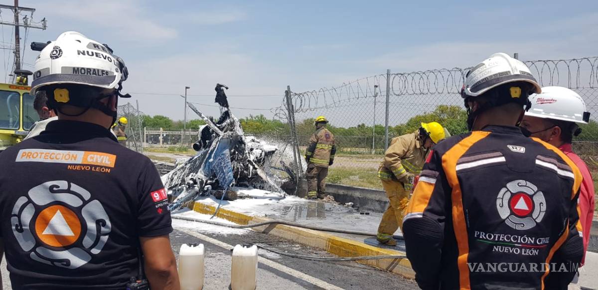 $!Se desploma helicóptero en Apodaca, Nuevo León; reportan un muerto