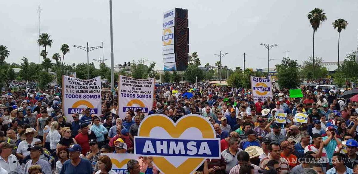 $!Marchan miles por la estabilidad de Altos Hornos de México, en Monclova