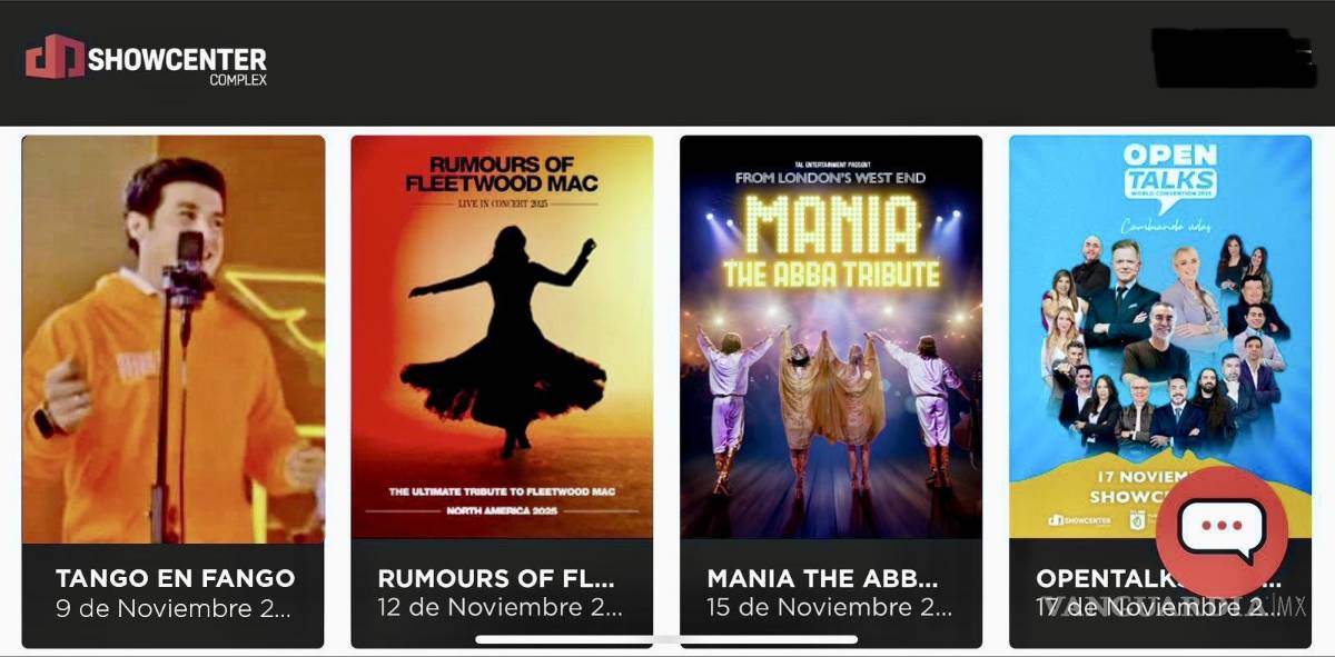 Impresionante cartelera del Showcenter Complex