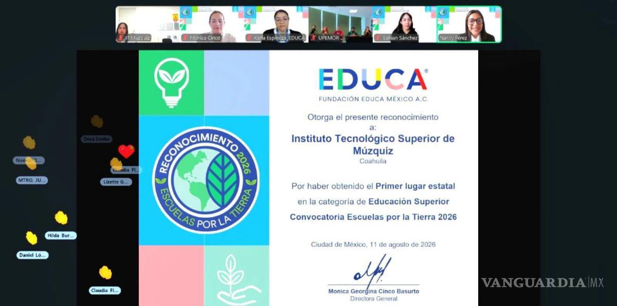 $!La comunidad tecnológica de TecNM Múzquiz celebró el reconocimiento como resultado del trabajo para promover una cultura de cuidado del planeta.