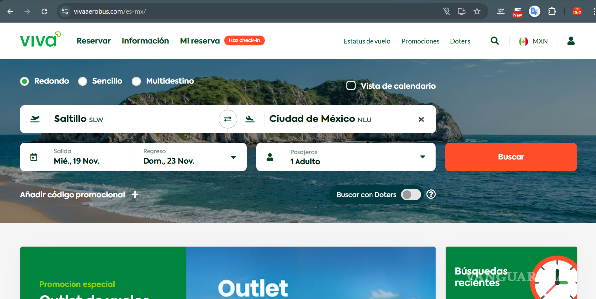 $!De Saltillo a CDMX sin escalas: Viva Aerobus ya ofrece vuelos directos desde el Aeropuerto Internacional Plan de Guadalupe