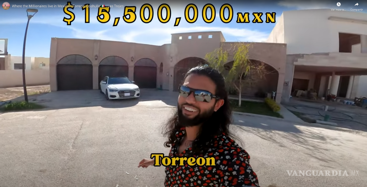 $!El youtuber de origen canadiense paquistaní, Touseef, presentó la casa de Jorge Salcido Portillo, en el fraccionamiento ‘Las Trojes’ como una vivienda con valor de 15.5 millones de pesos.