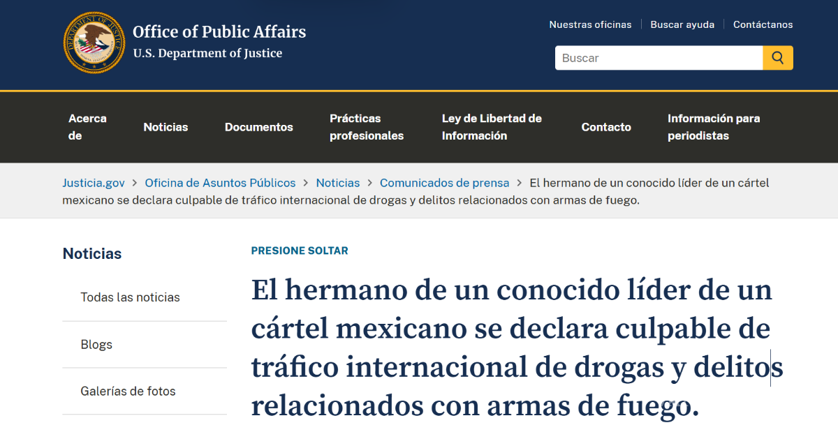 $!‘Tony Montana’, hermano de ‘El Mencho’, se declara culpable de narcotráfico y delitos con armas en EU