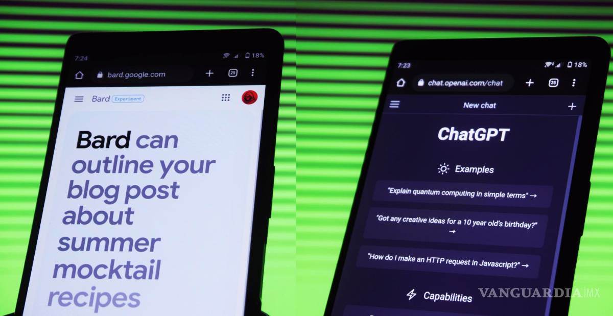 $!Composición fotográfica mostrando dos chatbots.