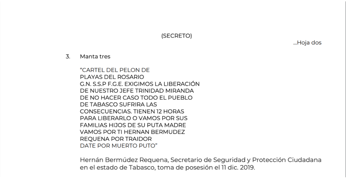 $!‘La Barredora’: inteligencia alertó desde 2019 sobre Hernán Bermúdez y red criminal en Tabasco, pero nadie actuó