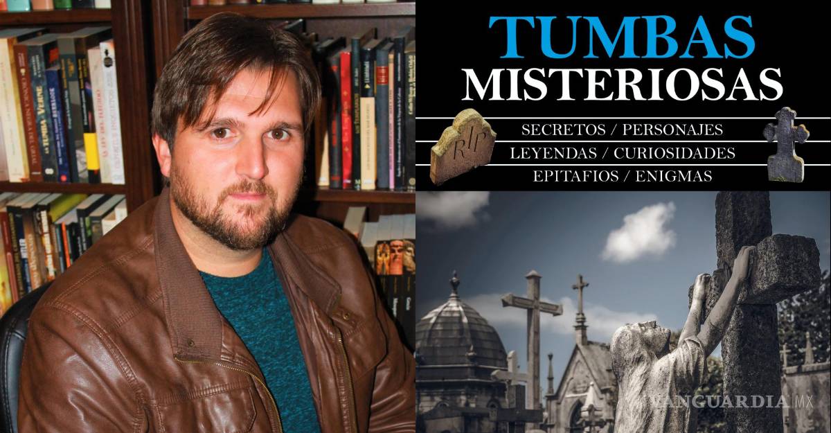 $!Izquierda, el historiador Manuel Jesús Segado-Uceda. Derecha, portada del libro ‘Tumbas misteriosas’