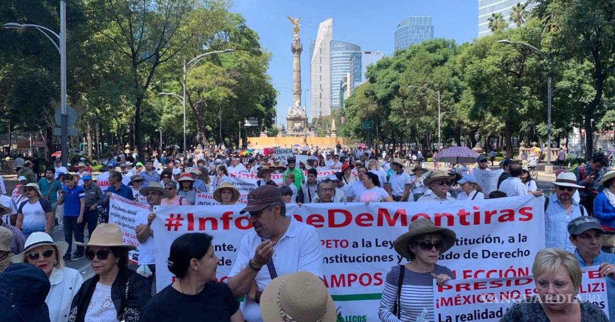 $!Protestas contra AMLO en varios puntos del país, en su Primer Informe