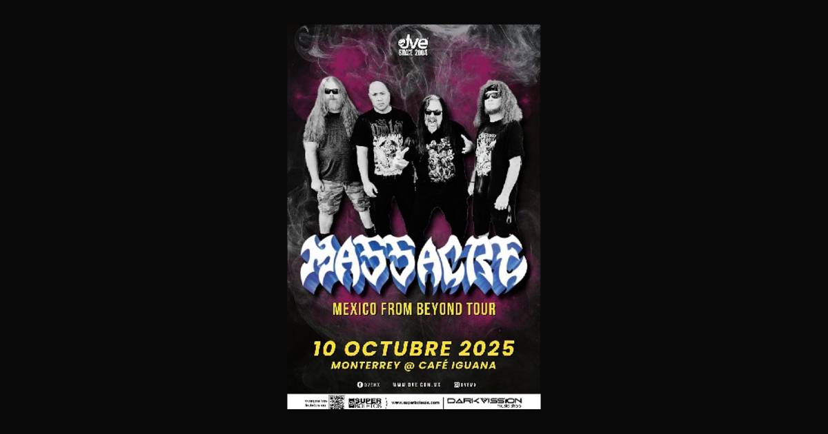 La leyenda del Death Metal: Massacre ¡Llega a Monterrey!
