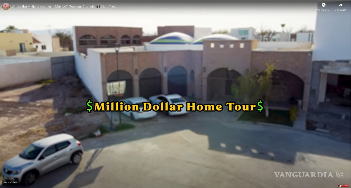 $!La casa de Jorge Salcido Portillo, en el exclusivo fraccionamiento residencial Las Trojes, en Torreón, es anunciada, en un video publicado en YouTube, como la residencia de un millonario.