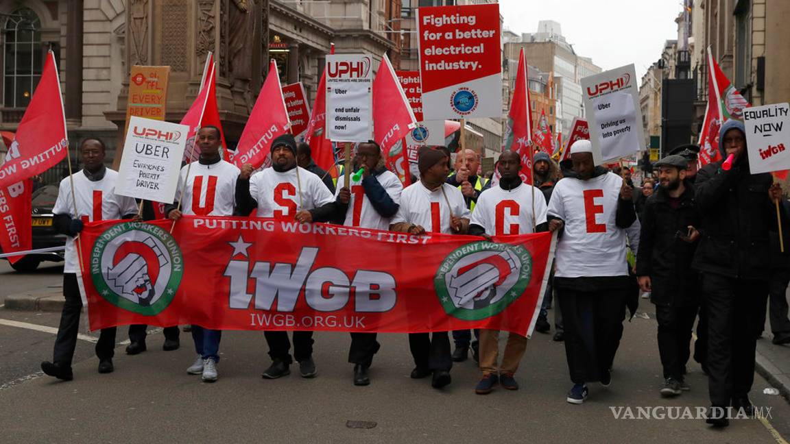 $!Manifestantes británicos presionan a Uber en batalla legal